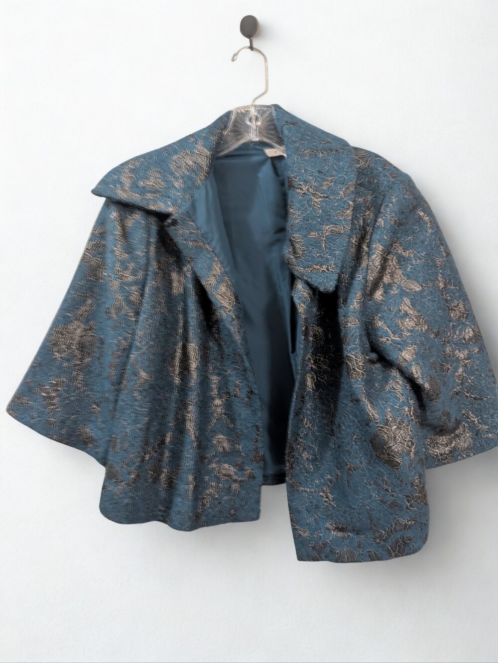 CAbi Teal and Gold Women's Jacket